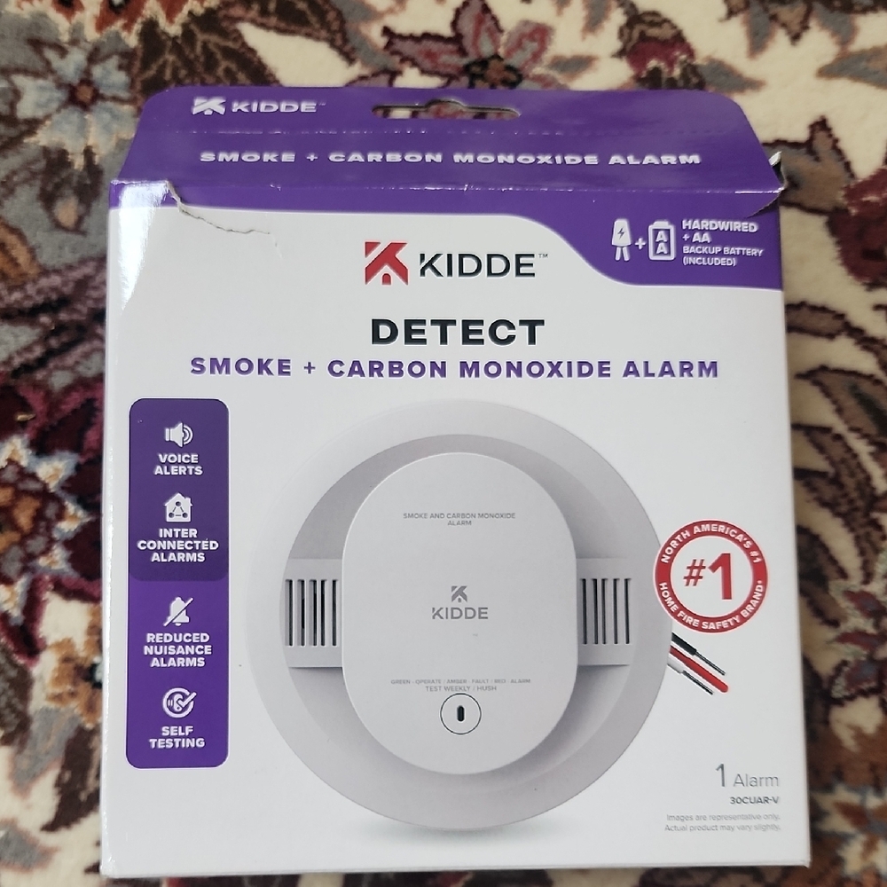 ***NIB***Kidde White Smoke and Carbon Monoxide Alarm
